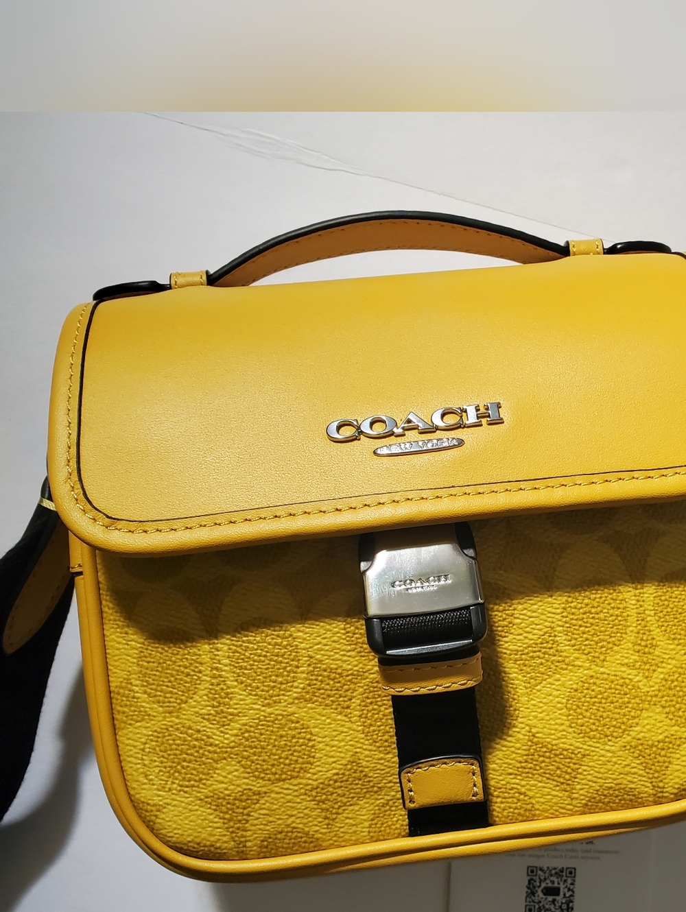 NWT Coach Racer Crossbody Bag Signature Canvas With Charms - Picture 4 of 12